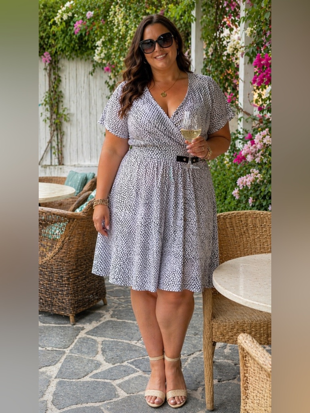 Michael Kors 3X Curvy Wrap Dress Animal Print Sexy Flowy Summer Must